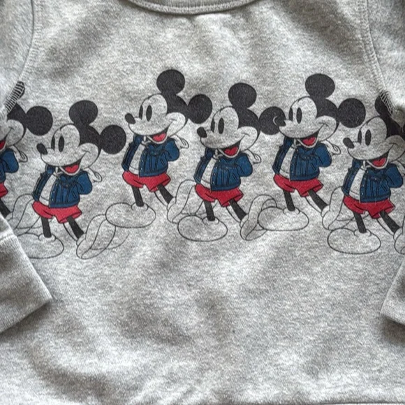 GAP Kids Gray Mickey Mouse sweatshirt boys size 3 - Picture 4 of 5